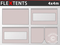 Sidewall kit for Pop up gazebo FleXtents 4x4 m, Latte