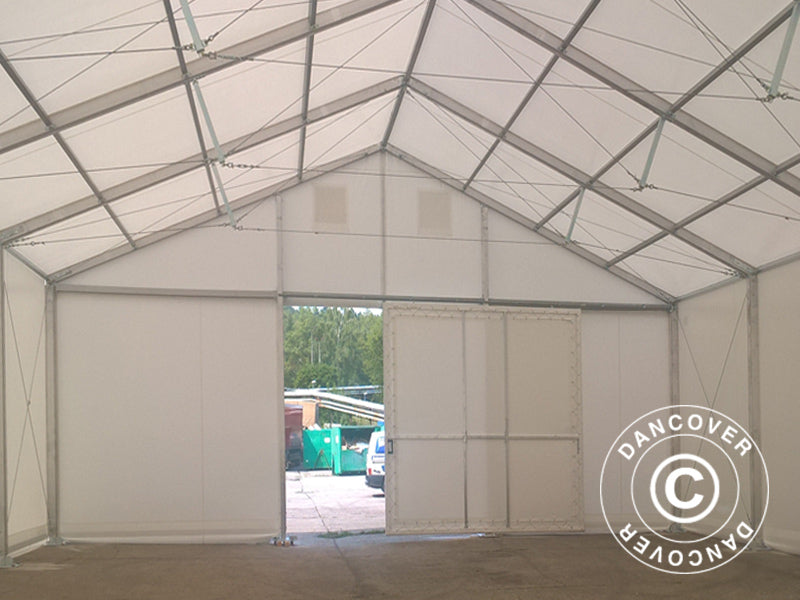 Sliding gate for Industrial Storage Shelter Alu, 4.70 m, PVC, White