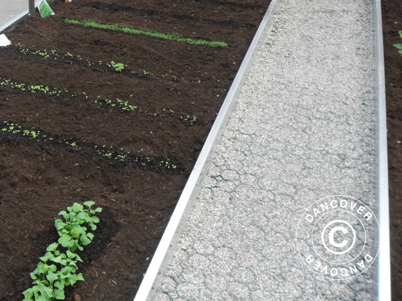 Greenhouse Track Separator profiles w/ 10 ground reinforcement grids, 4 m
