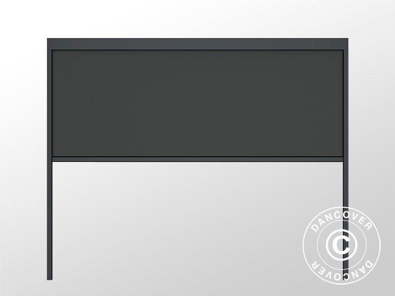 Electric sidewall screen for pergola gazebo San Pablo, 4 m, Black