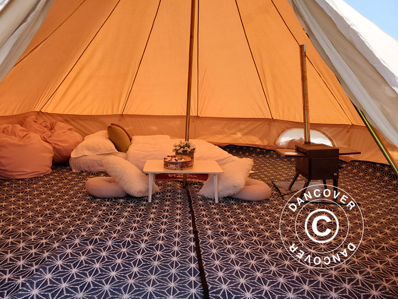 Bell tent matting for 5 m TentZing® tents, 2 pcs., Blue/White