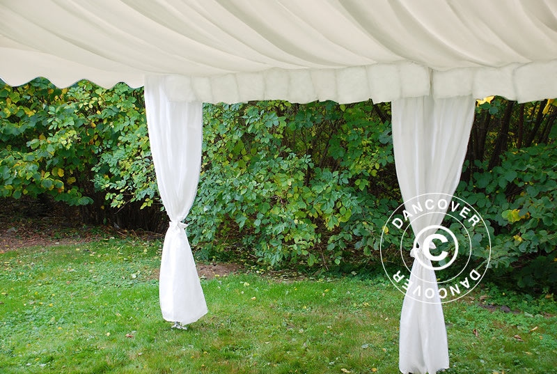 Marquee lining and leg curtain pack, White, for 4x10 m marquee