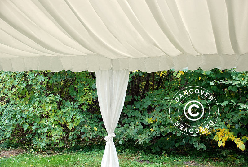 Marquee lining and leg curtain pack, White, for 4x10 m marquee