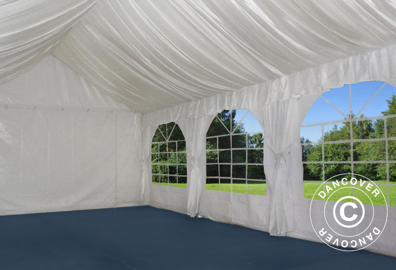 Marquee lining and leg curtain pack, White, for 5x6 m marquee