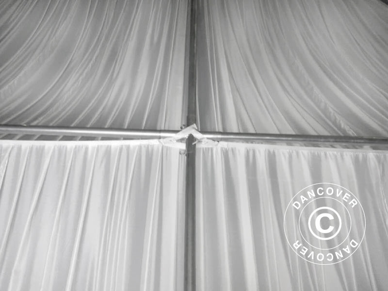 Marquee lining and leg curtain pack, White, for 6x14 m marquee Semi Pro Plus