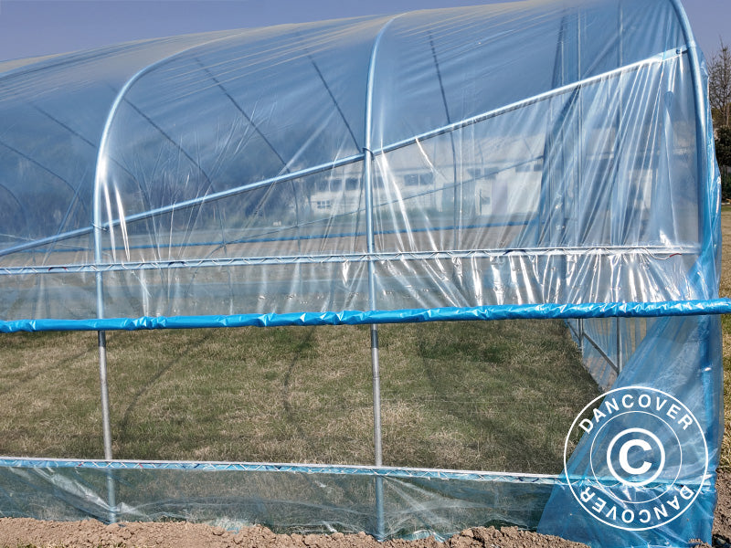 Cover for polytunnel greenhouse GH18400, 6x10x2.5 m, 100-micron PO Film, Transparent