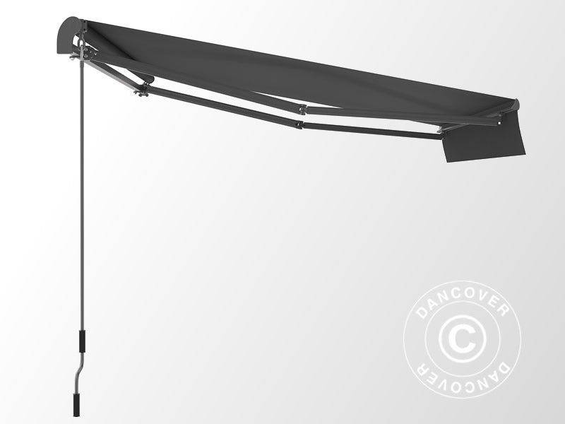 Awning w/Crank handle, 2.95x2.5 m, Grey/Grey Frame