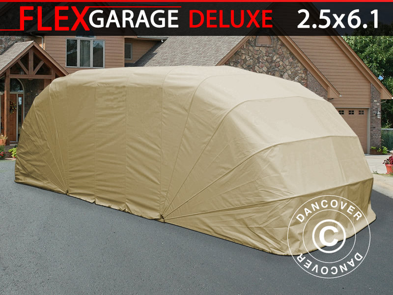 Folding garage (Car), ECO, 2.5x6.1x2 m, Beige
