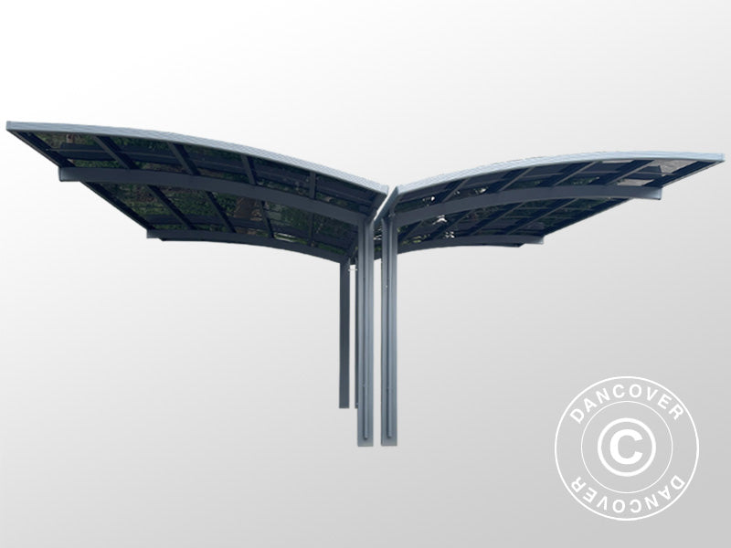 Double carport Boston, 6x5x2.4 m, Grey