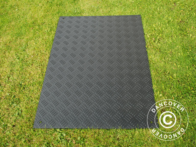 Party flooring and ground protection mat, 0.96 m², 80x120x0.6 cm, Black, 1 pc.