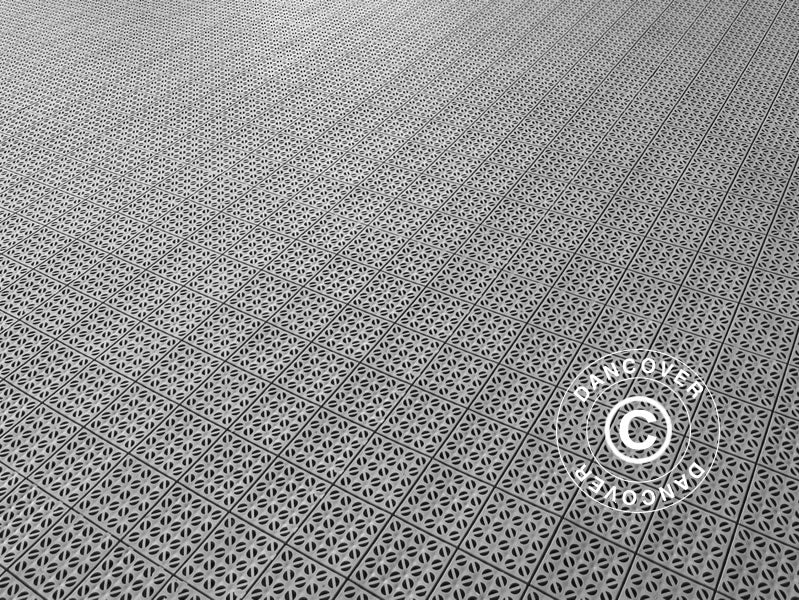 Plastic flooring Basic, Multiplate, Grey, 1.23 m² (4 pcs.)