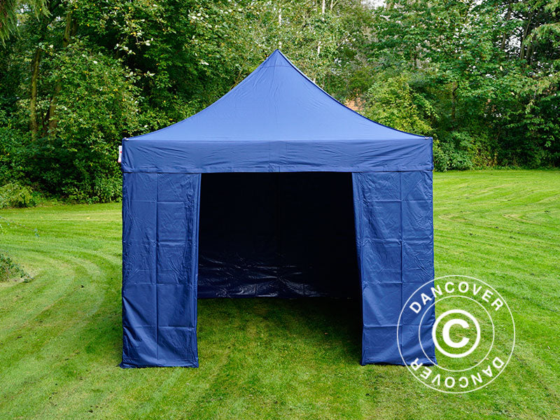 Pop up gazebo FleXtents Xtreme 50 3x3 m Dark blue, incl. 4 sidewalls