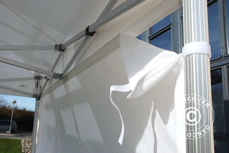 Pop up gazebo FleXtents PRO "Wave" 3x3 m White, incl. 4 sidewalls