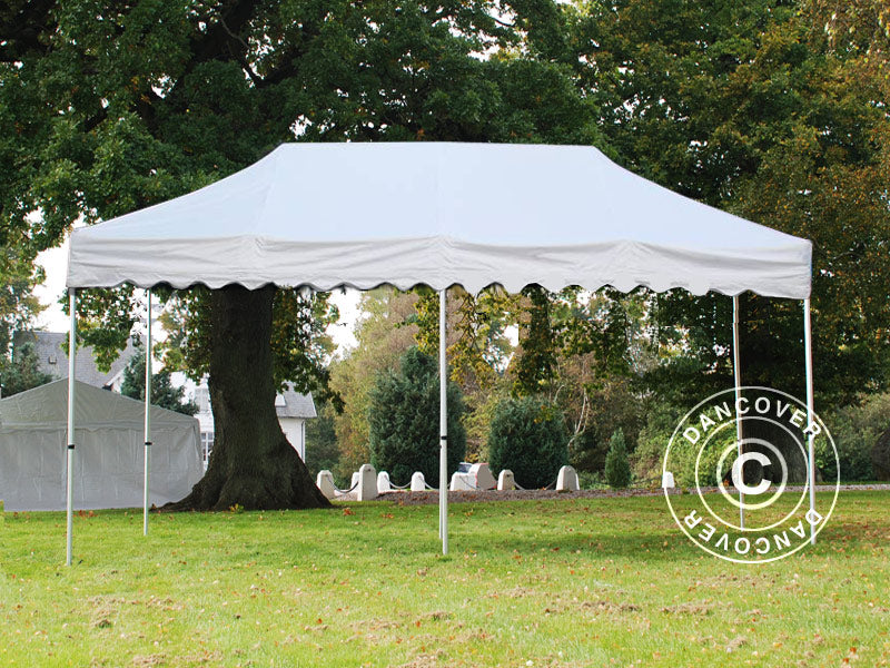 Pop up gazebo FleXtents PRO "Wave" 3x6 m White, incl. 6 sidewalls