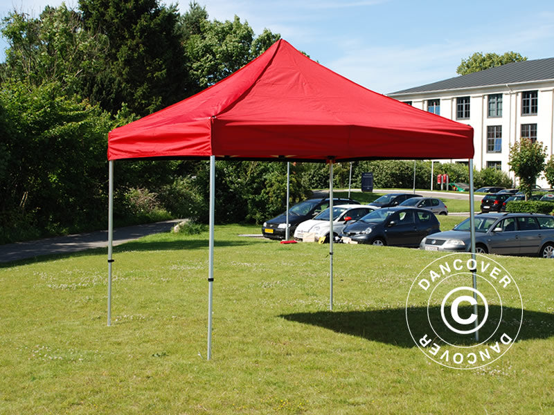 Pop up gazebo FleXtents Xtreme 50 3x3 m Red, incl. 4 sidewalls