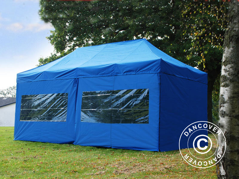 Pop up gazebo FleXtents Xtreme 50 3x6 m Blue, incl. 6 sidewalls
