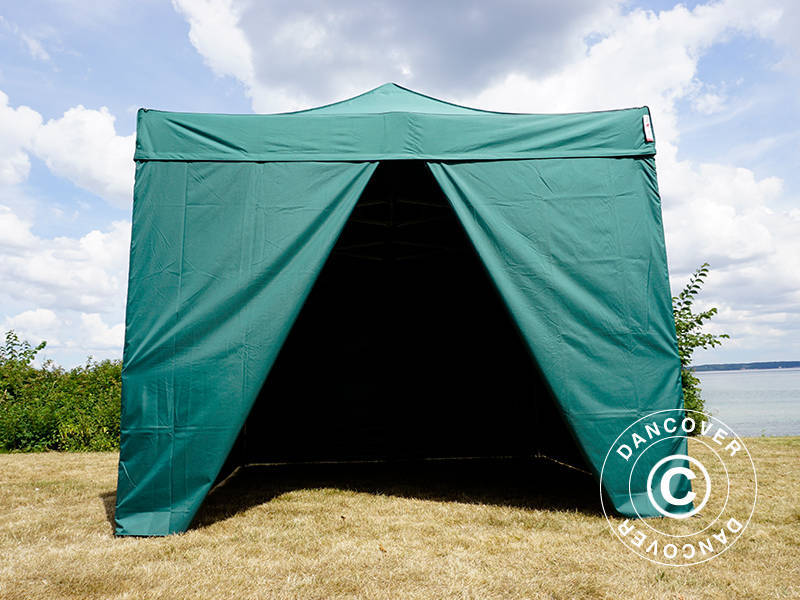 Pop up gazebo FleXtents Xtreme 50 3x3 m Green, incl. 4 sidewalls