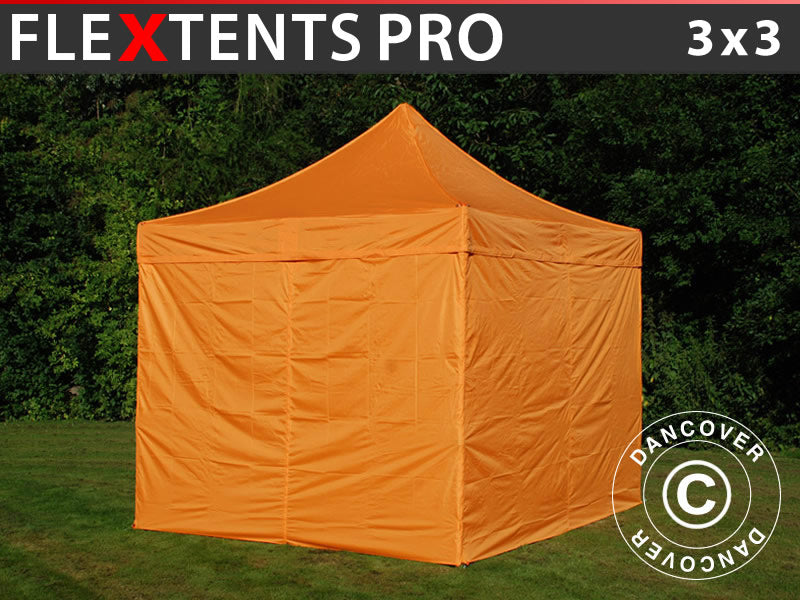 Flext. Pro 3x3m Orange Top, Frame & Sidewalls GL