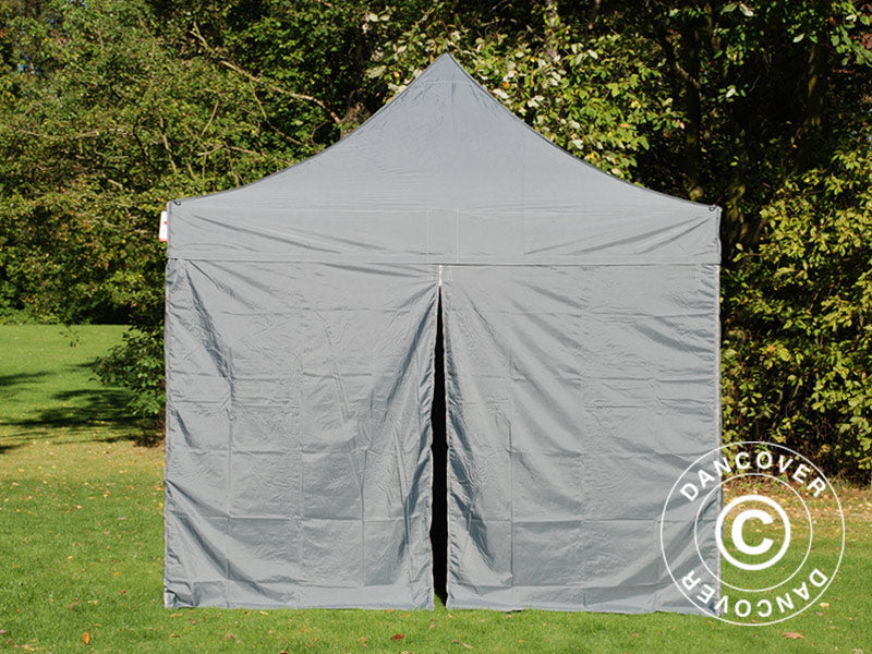 Pop up gazebo FleXtents PRO 3x3 m Grey, incl. 4 sidewalls