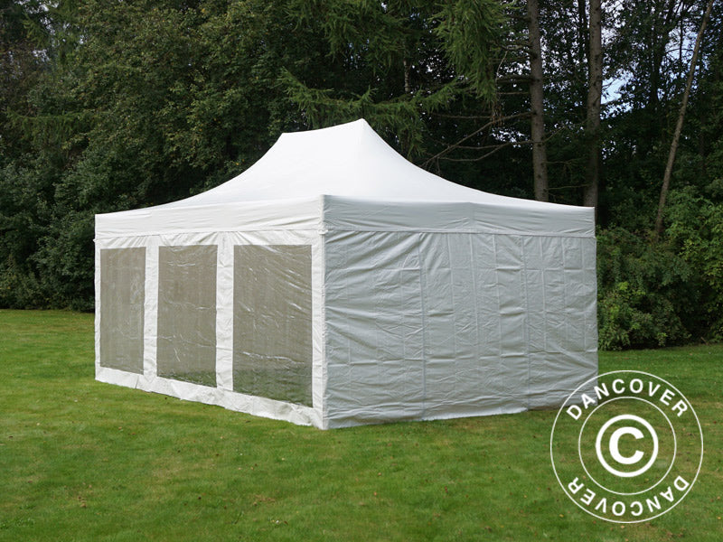 Pop up Gazebo FleXtents Xtreme 50 Heavy Duty 4x6 m White, incl. 8 sidewalls