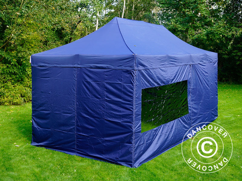 Pop up gazebo FleXtents Xtreme 50 3x6 m Dark blue, incl. 6 sidewalls