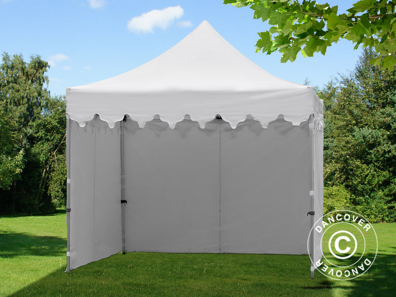 Pop up gazebo FleXtents PRO "Morocco" 3x3 m White, incl. 4 sidewalls
