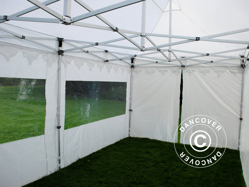 Pop up gazebo FleXtents PRO "Morocco" 3x6 m White, incl. 6 sidewalls