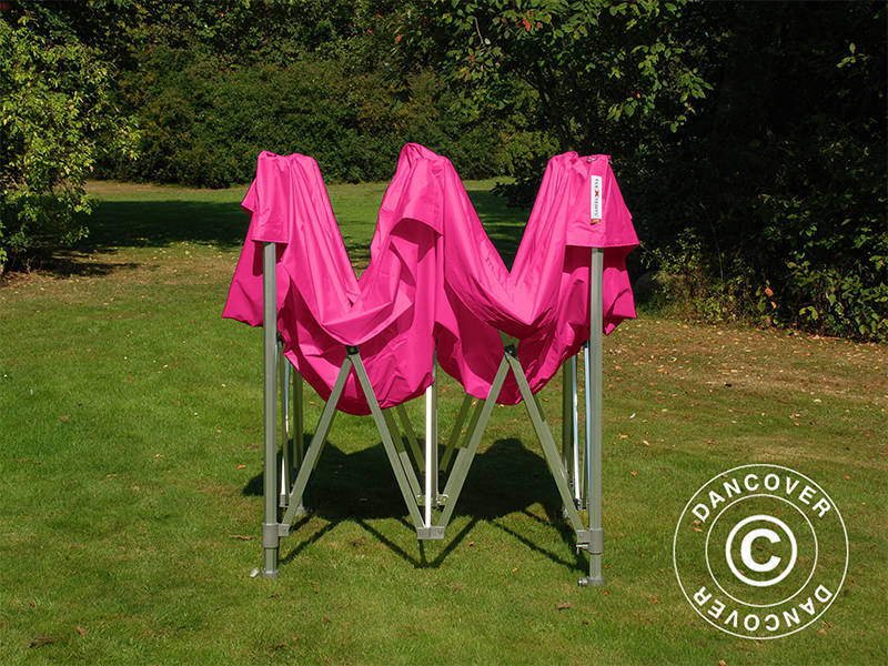 Pop up gazebo FleXtents PRO 3x3 m Pink, incl. 4 sidewalls