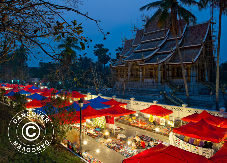 Pop up gazebo FleXtents PRO 3x6 m Red, incl. 6 sidewalls