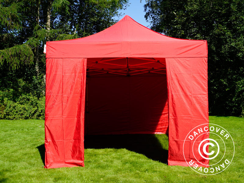 Pop up gazebo FleXtents PRO 3x4.5 m Red, incl. 4 sidewalls
