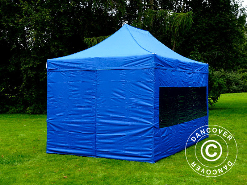 Pop up gazebo FleXtents PRO 3x4.5 m Blue, incl. 4 sidewalls