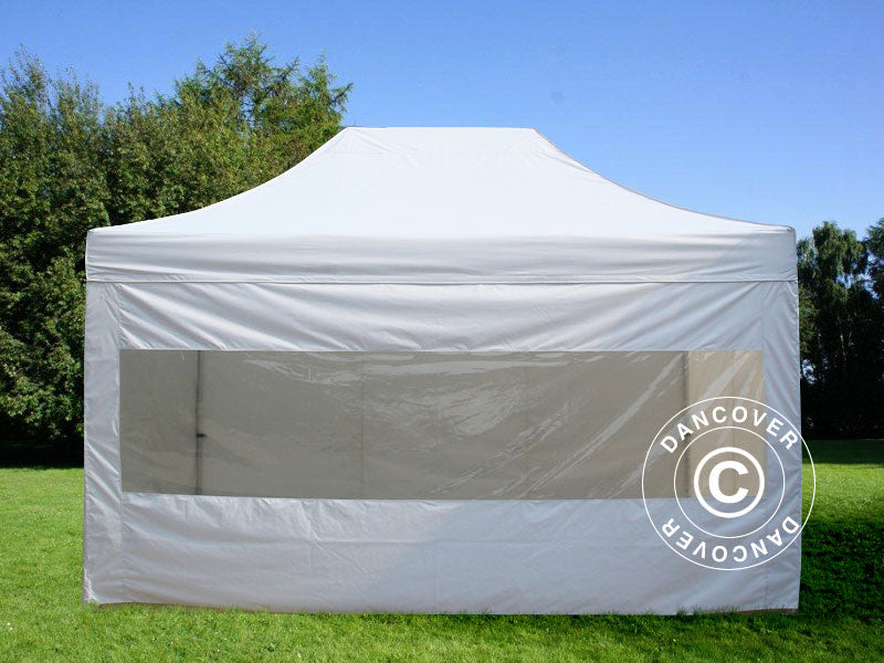 Pop up gazebo FleXtents PRO 3x4.5 m White, incl. 4 sidewalls