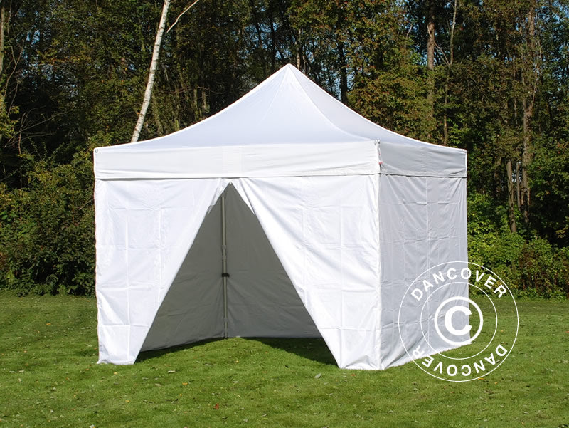Pop up gazebo FleXtents PRO 4x4 m White, incl. 4 sidewalls