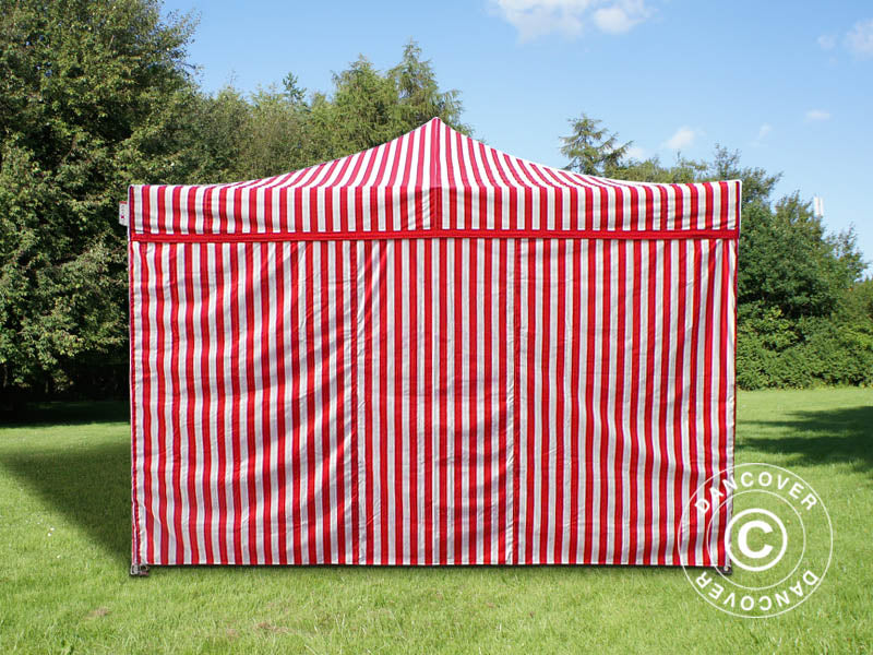 Pop up gazebo FleXtents PRO 4x4 m Striped, incl. 4 sidewalls