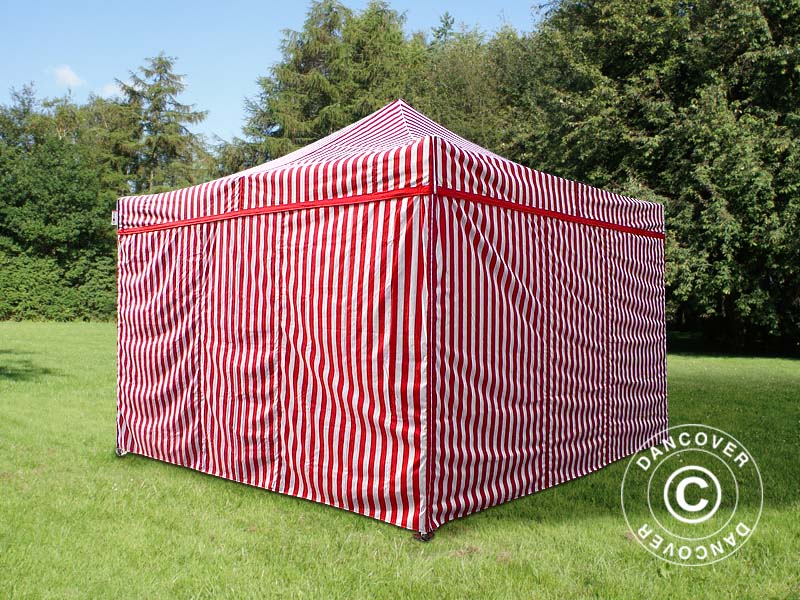 Pop up gazebo FleXtents PRO 4x4 m Striped, incl. 4 sidewalls