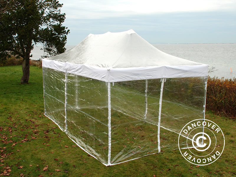 Pop up gazebo FleXtents Xtreme 50 3x6 m Clear, incl. 6 sidewalls