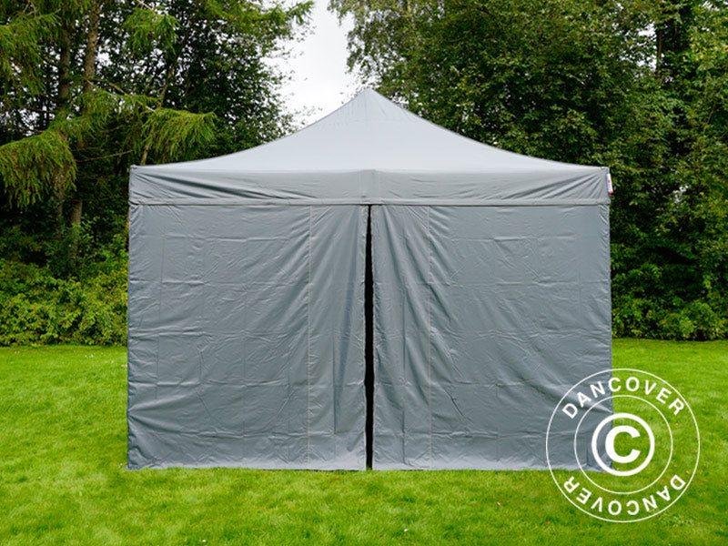 Pop up gazebo FleXtents PRO 4x4 m Grey, incl. 4 sidewalls