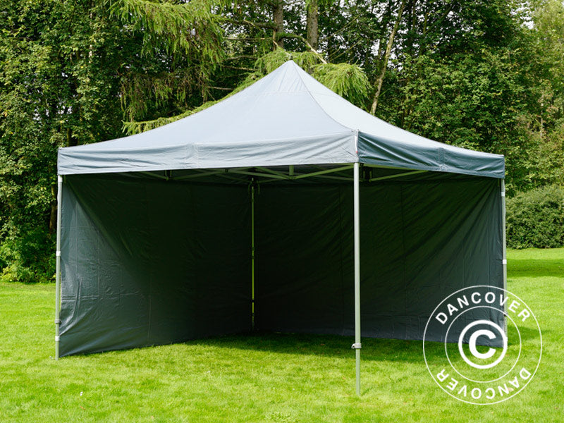 Pop up gazebo FleXtents PRO 4x4 m Grey, incl. 4 sidewalls