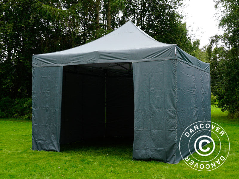 Pop up gazebo FleXtents Xtreme 50 4x4 m Grey, incl. 4 sidewalls