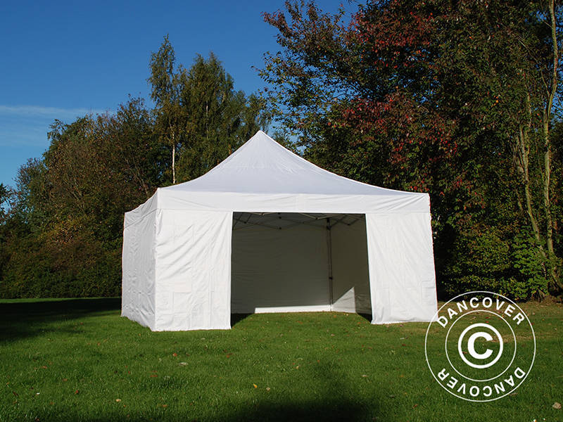 Pop up gazebo FleXtents PRO 5x5 m White, incl. 4 sidewalls