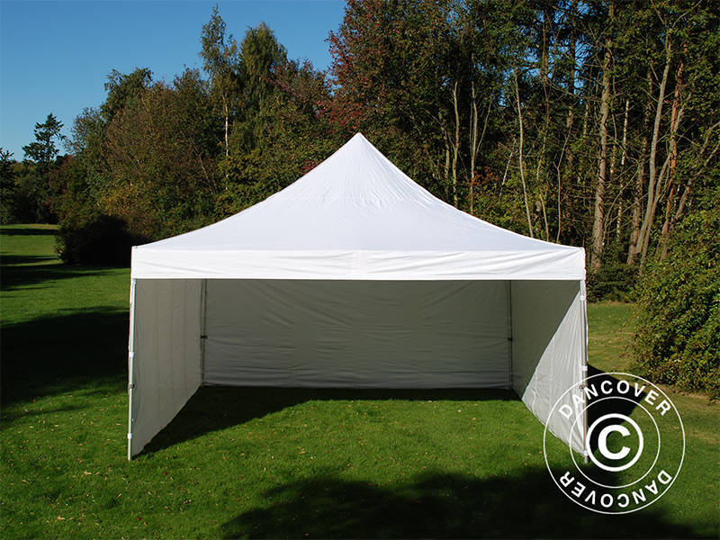 Pop up gazebo FleXtents PRO 5x5 m White, incl. 4 sidewalls