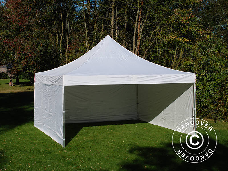 Pop up gazebo FleXtents PRO 5x5 m White, incl. 4 sidewalls