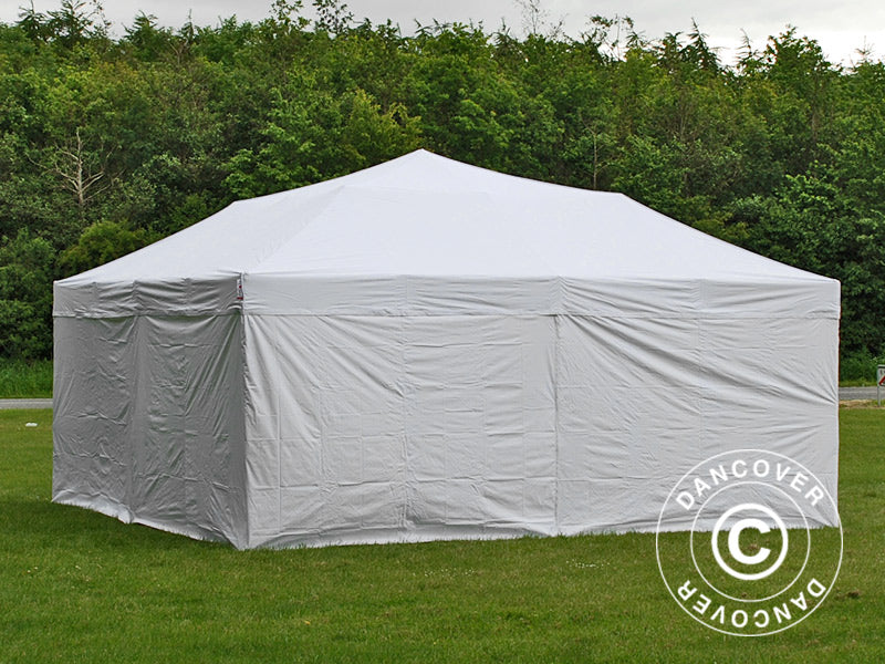 Pop up gazebo FleXtents PRO 6x6 m White, incl. 8 sidewalls