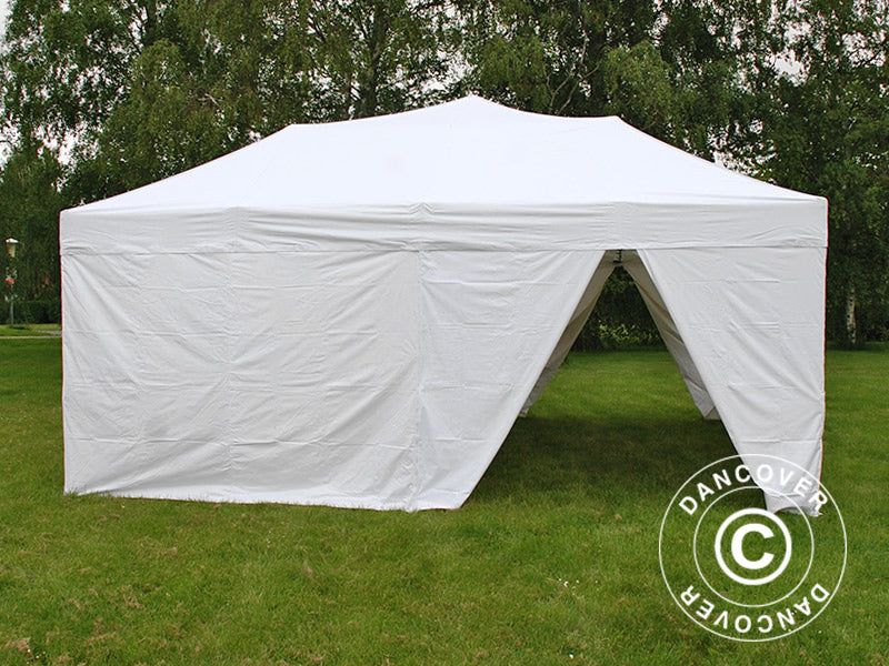 Pop up gazebo FleXtents PRO 6x6 m White, incl. 8 sidewalls