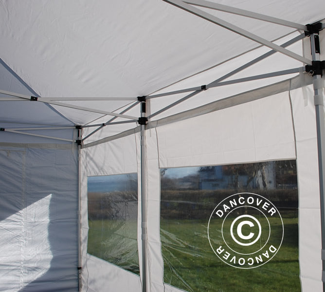 Pop up gazebo FleXtents PRO 4x12 m White, incl. sidewalls