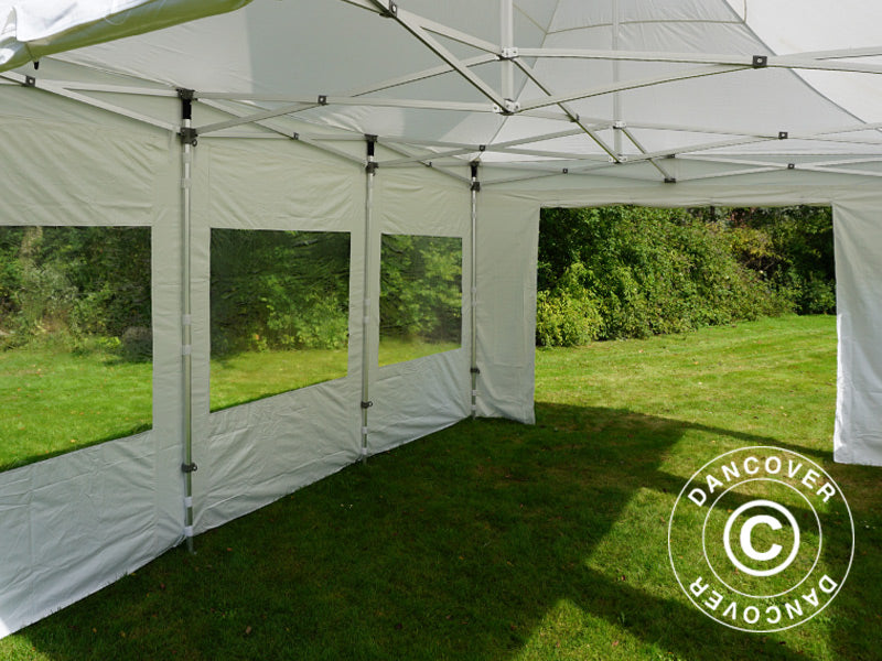 Pop up gazebo FleXtents PRO Peak Pagoda 4x6 m White, incl. 8 sidewalls