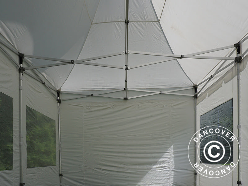 Pop up gazebo FleXtents PRO Peak Pagoda 4x6 m White, incl. 8 sidewalls