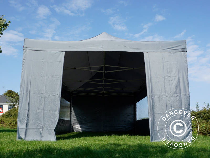 Pop up gazebo FleXtents Xtreme 50 4x8 m Grey, incl. 6 sidewalls