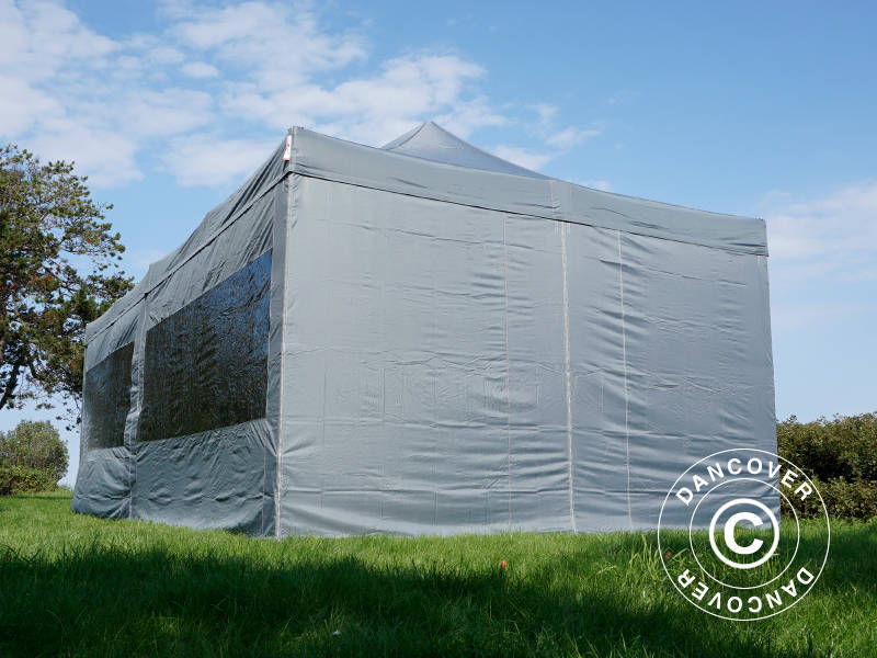 Pop up gazebo FleXtents Xtreme 50 4x8 m Grey, incl. 6 sidewalls