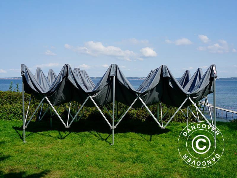 Pop up gazebo FleXtents Xtreme 50 4x8 m Grey, incl. 6 sidewalls